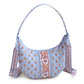Clara Convertible Shoulder Bag: Blue Leaf