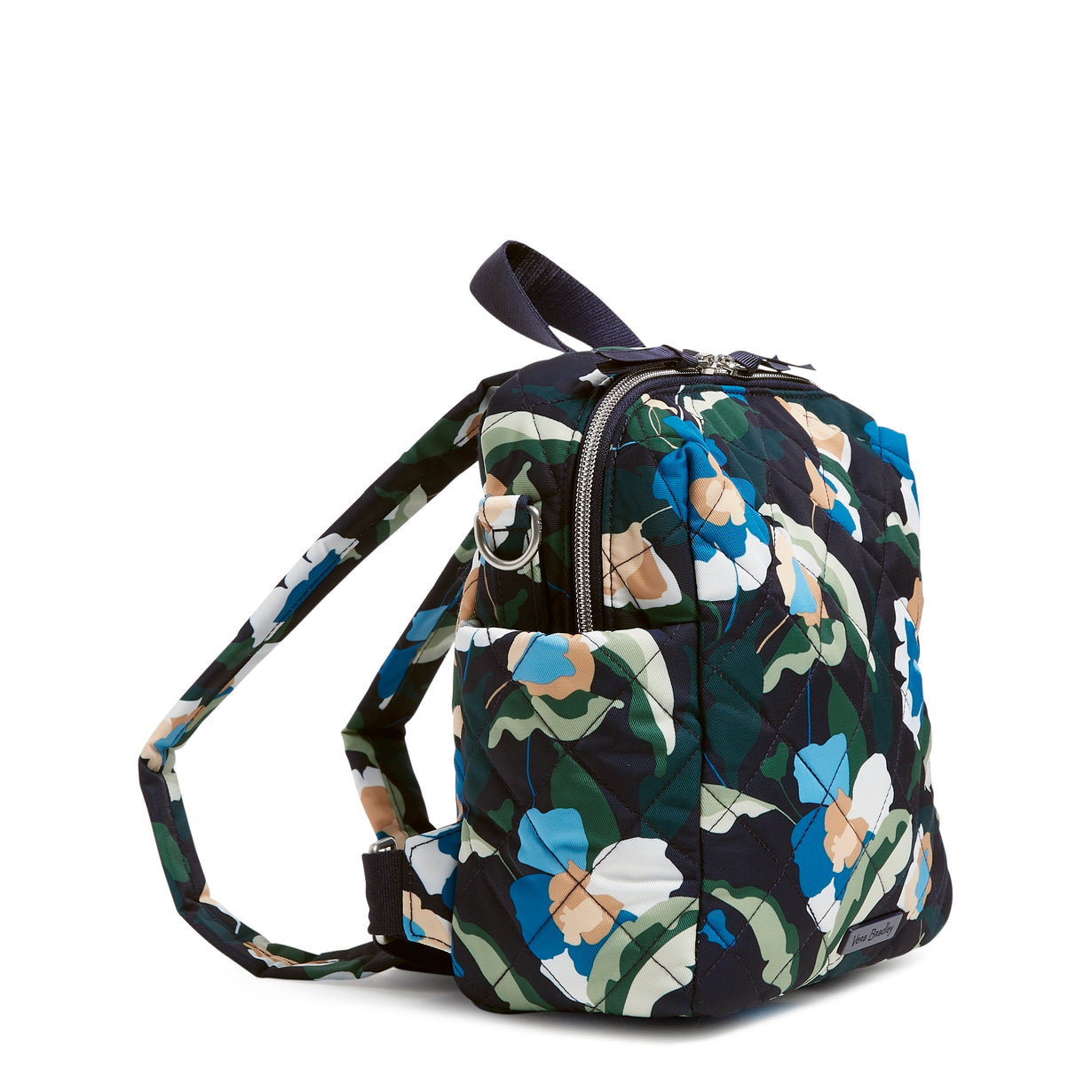 A Convertible Small Backpack in Immersed Blooms pattern from Vera Bradley.