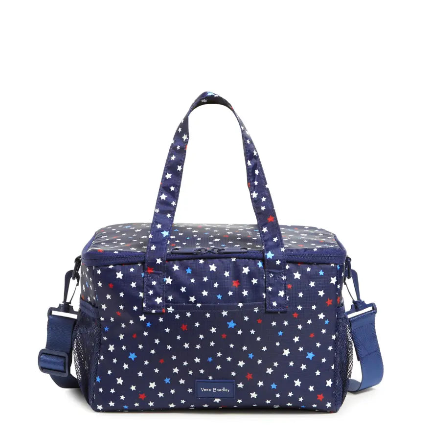 Vera Bradley Cooler Summer Stars, full front view.