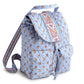Deluxe Drawstring Backpack: Blue Leaf