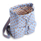 Deluxe Drawstring Backpack: Blue Leaf