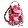 Deluxe Drawstring Backpack: Festive Check Patchwork