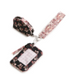 Dual Pouch Wide Wristlet: Melissa Ditsy