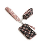 Dual Pouch Wide Wristlet: Melissa Ditsy