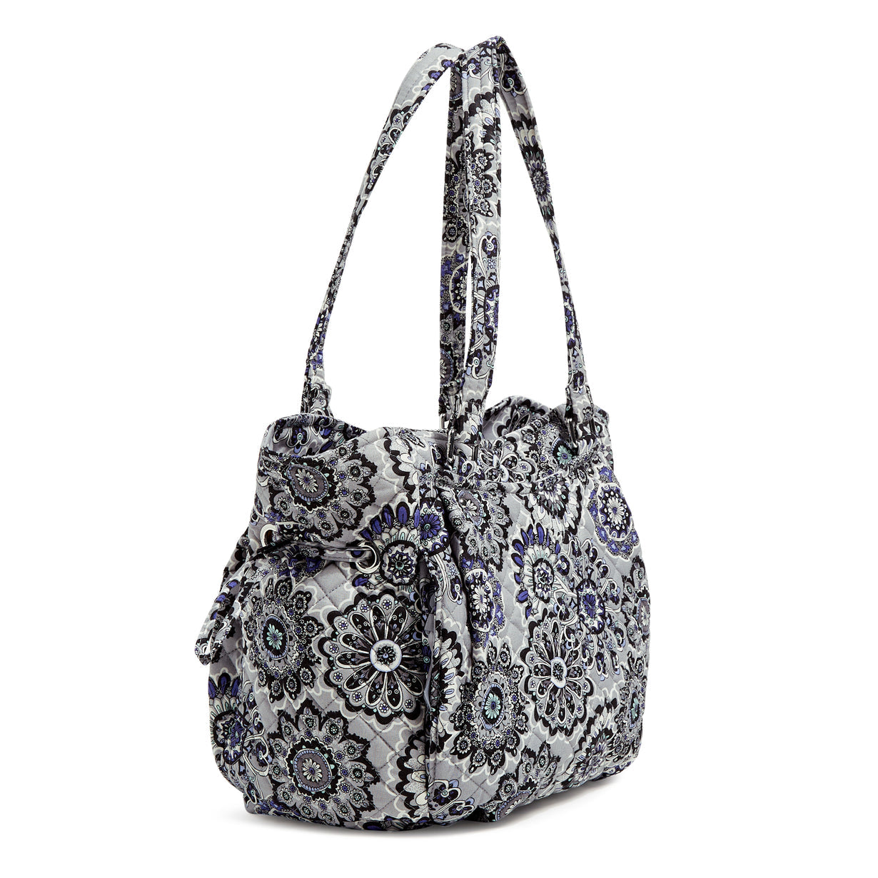 A Vera Bradley Glenna Satchel Bag in Tranquil Medallion.