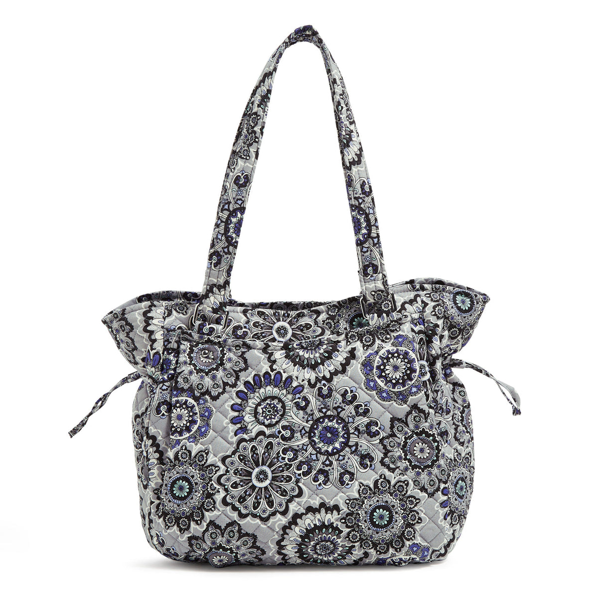 A Vera Bradley Glenna Satchel Bag in Tranquil Medallion.