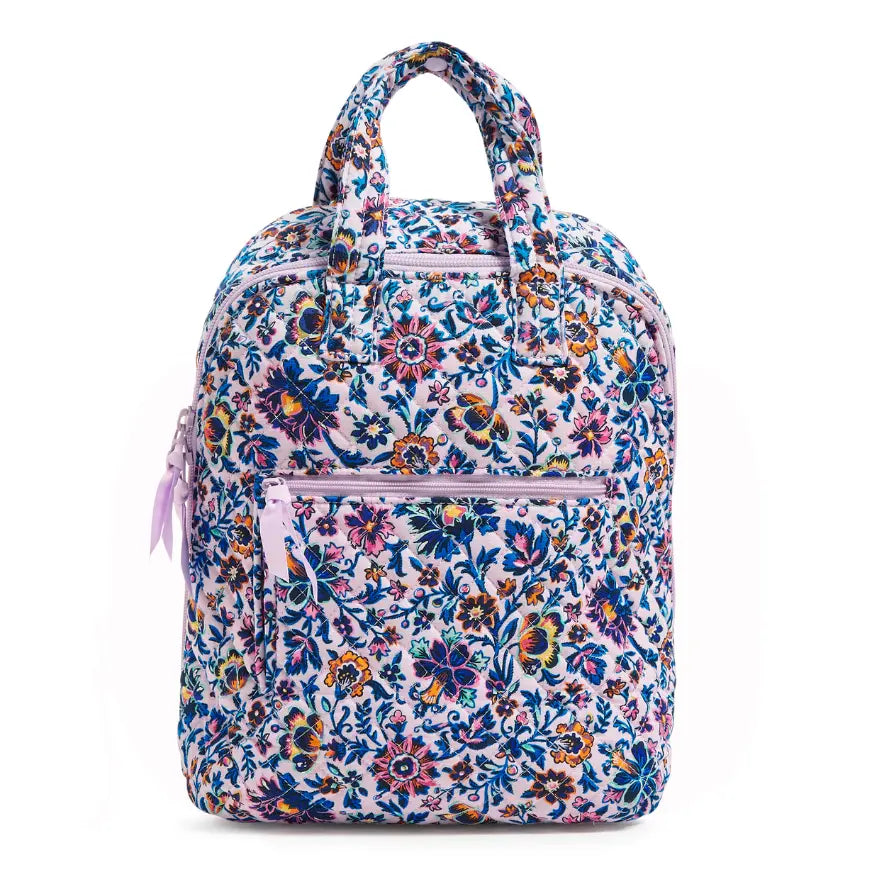 Vera Bradley Mini Totepack Cloud Vine Multi, full front view.