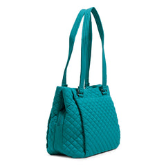Vera Bradley Multi-Compartment Shoulder Bag in Forever Green pattern.