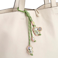Peanuts Bag Charm: Country Club Peanuts Paisley