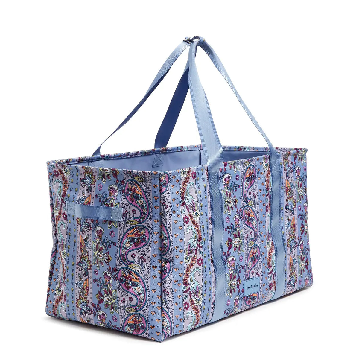 Vera Bradley ReActive Large Car Tote Provence in Paisley Stripes.