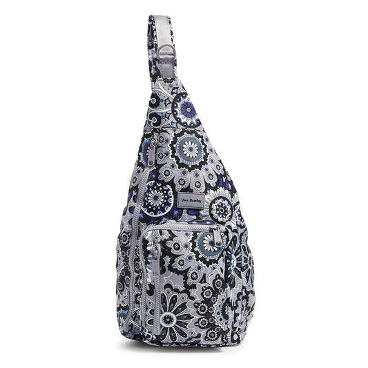 A ReActive Sling Backpack in Tranquil Medallion from Vera Bradley. 1230