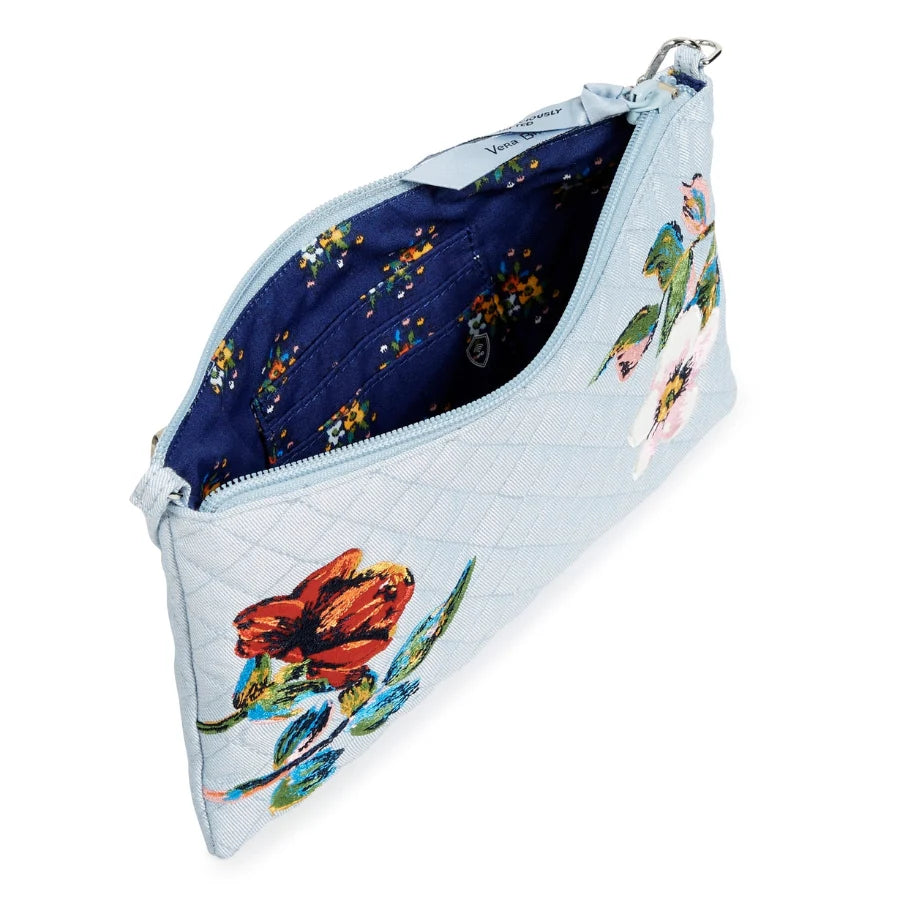 Vera Bradley RFID Convertible Wristlet Sea Air Floral, internal view.