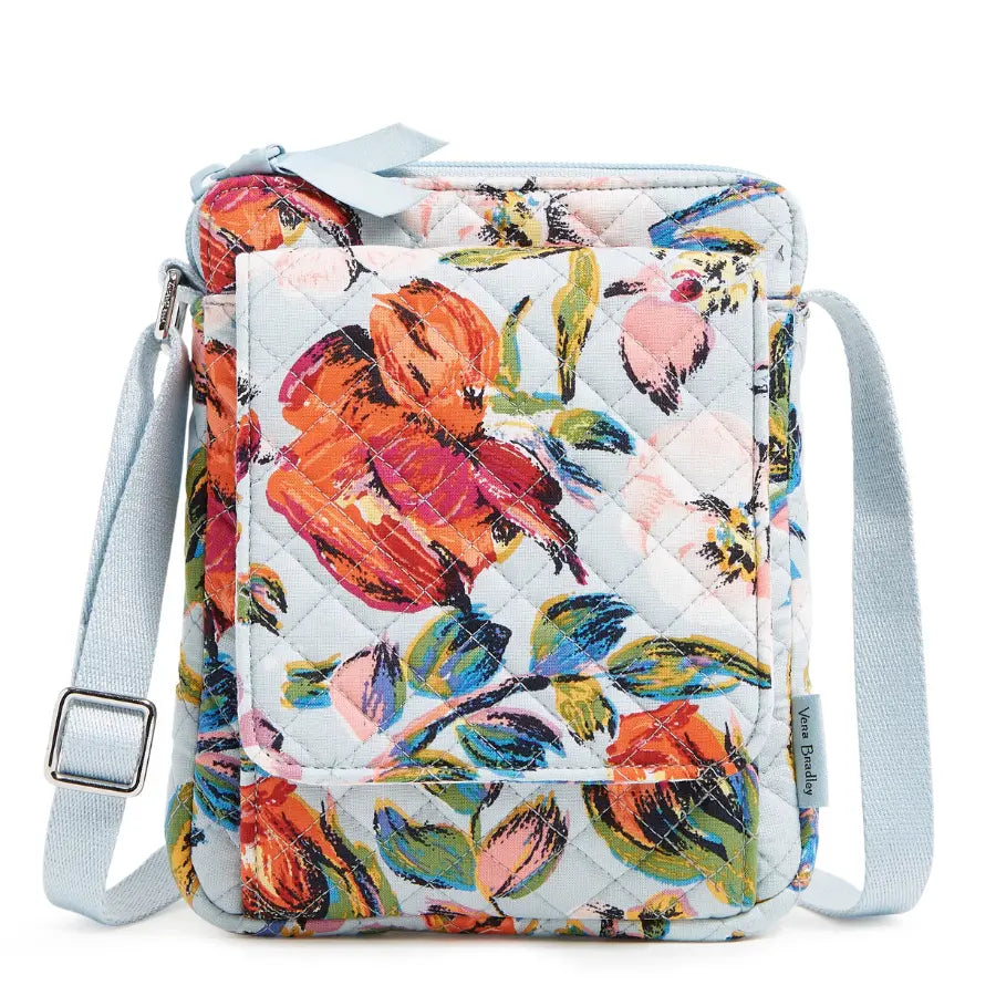 Vera Bradley RFID Mini Hipster Bag in Sea Air Floral, front view.