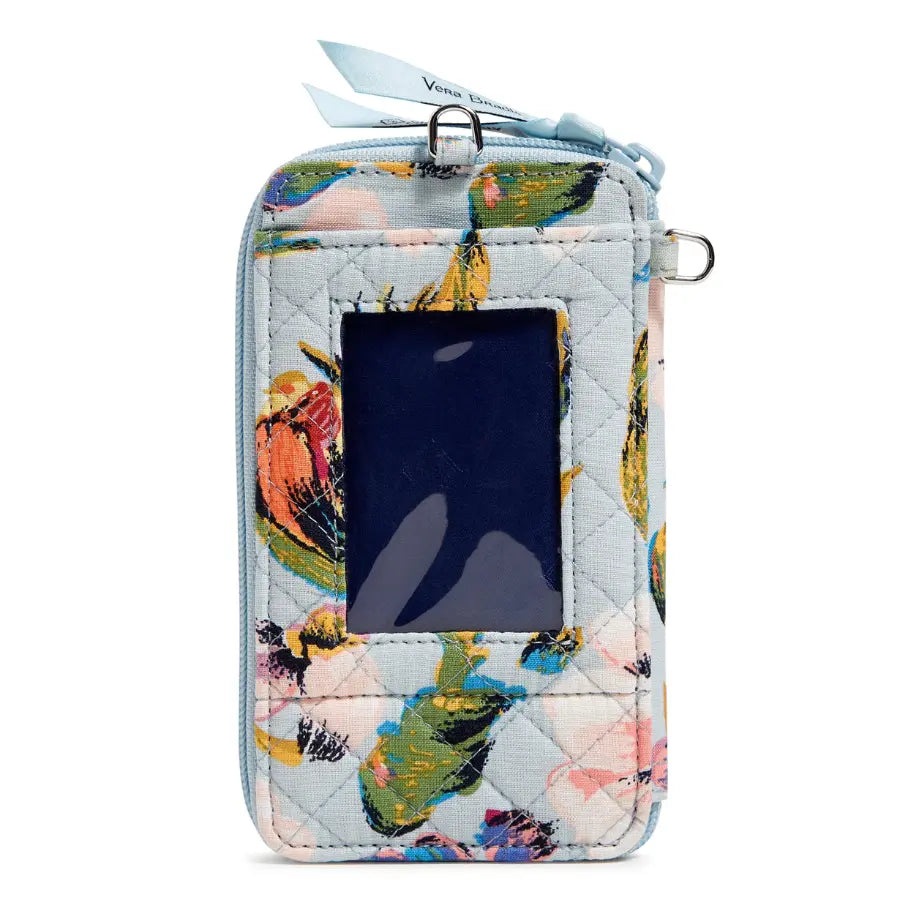 Vera Bradley RFID Smartphone Wristlet Sea Air Floral, front view.