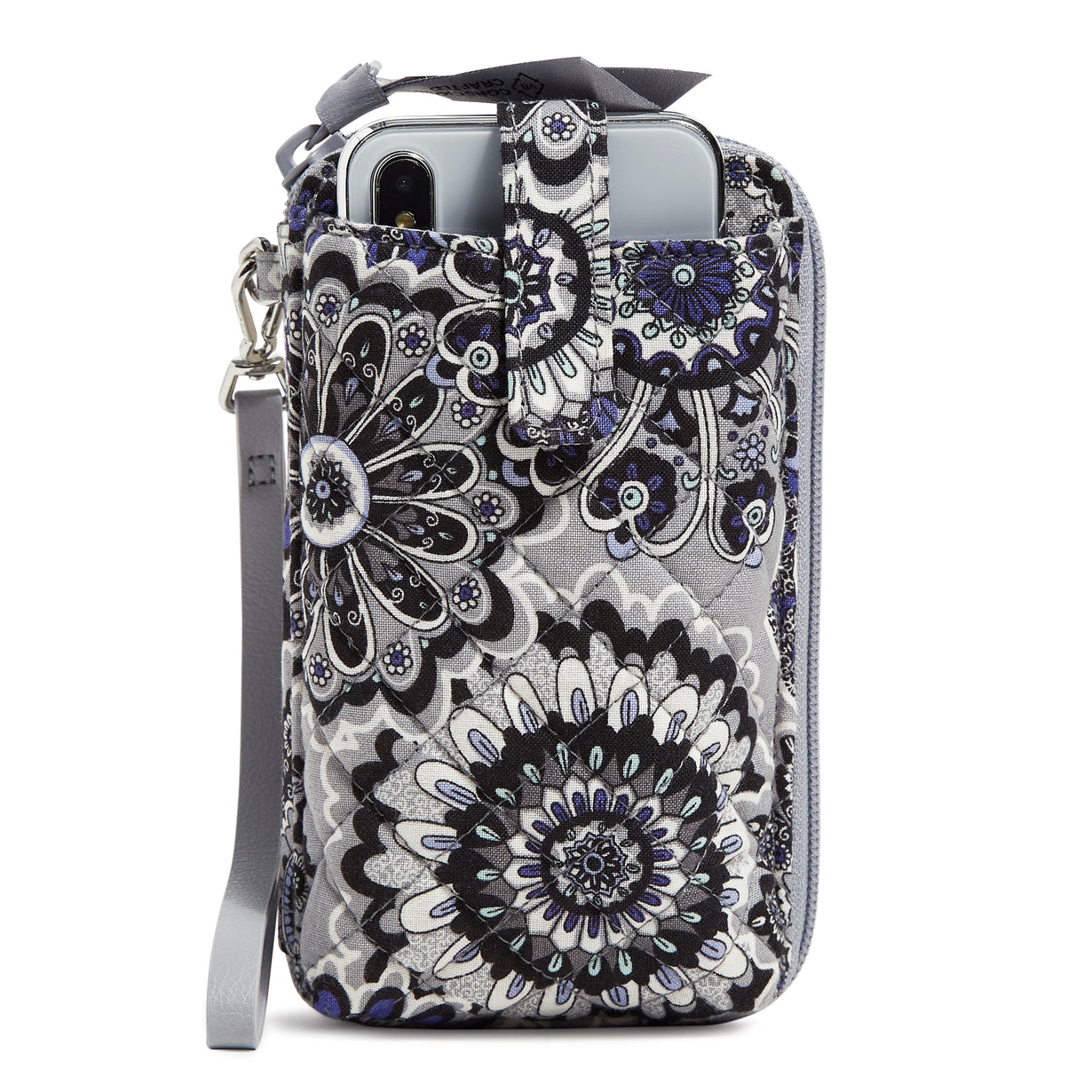 A Vera Bradley RFID Smartphone Wristlet Wallet in Tranquil Medallion.