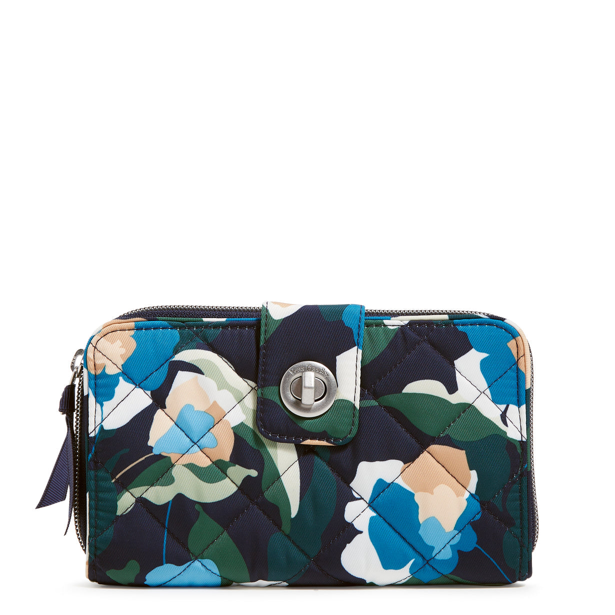 An RFID Turnlock Wallet from Vera Bradley. In their new Immersed Blooms performance twill fabric.