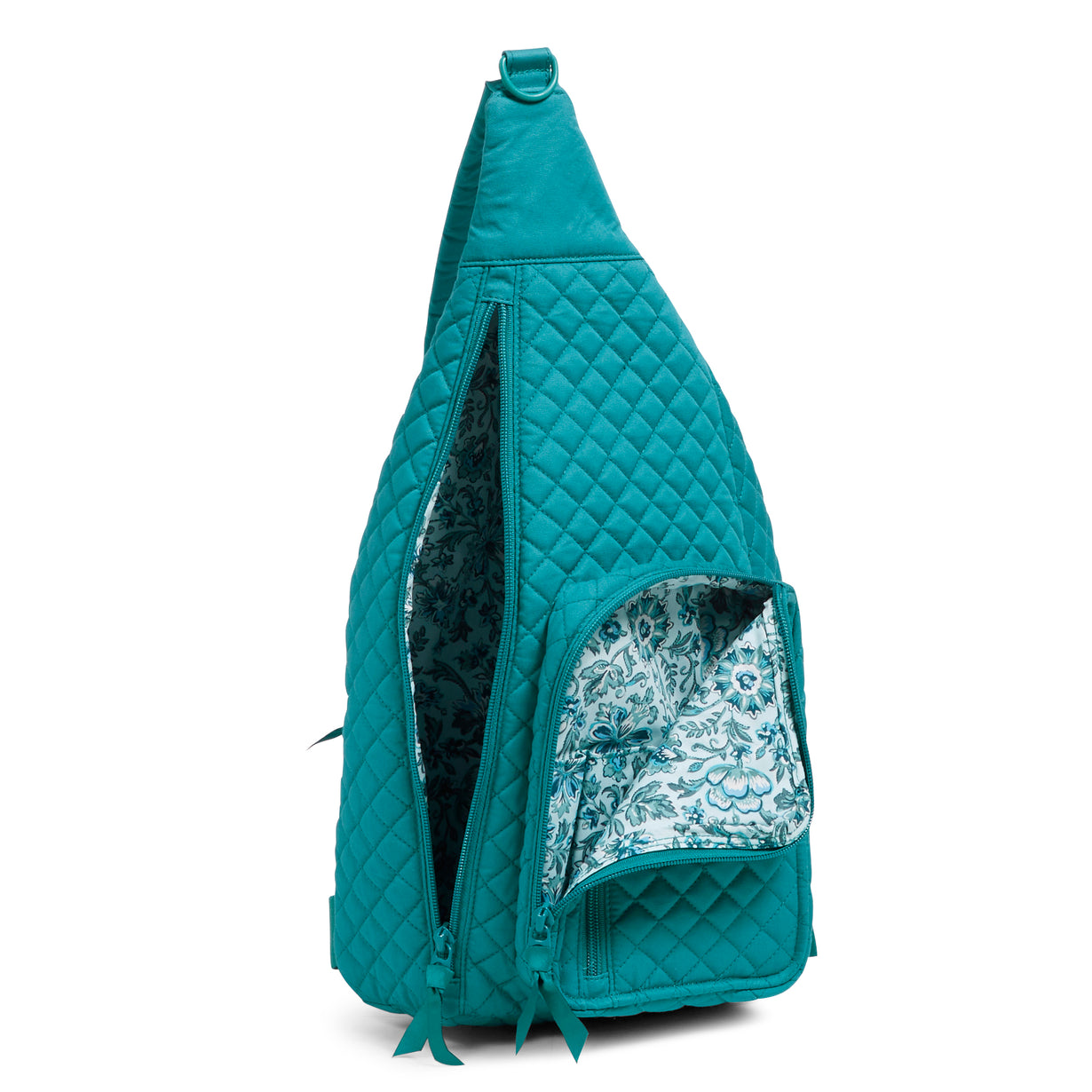 A Vera Bradley Sling Backpack, in Forever Green.