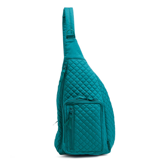 A Vera Bradley Sling Backpack, in Forever Green. 1230
