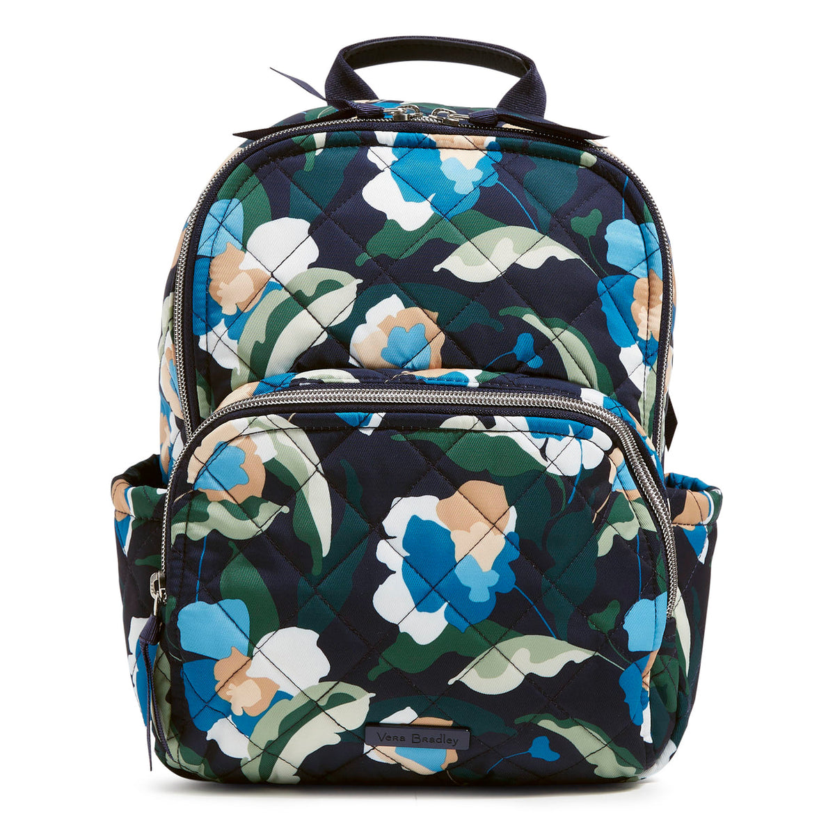 Vera Bradley Small Backpack in Immersed Blooms pattern.