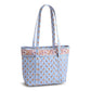 Small Original Vera Tote: Blue Leaf
