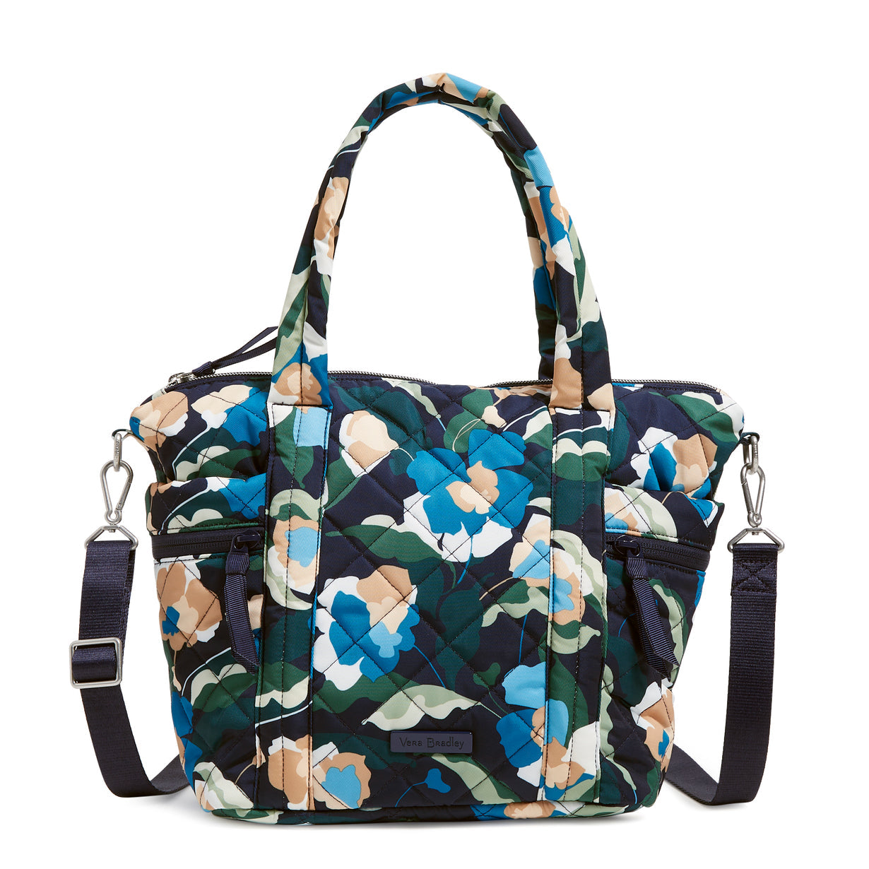 A Vera Bradley Small Multi-Strap Tote Bag in Immersed Blooms pattern.