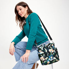 A Vera Bradley Small Multi-Strap Tote Bag in Immersed Blooms pattern.