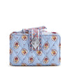 Small Turnlock Wallet: Blue Leaf