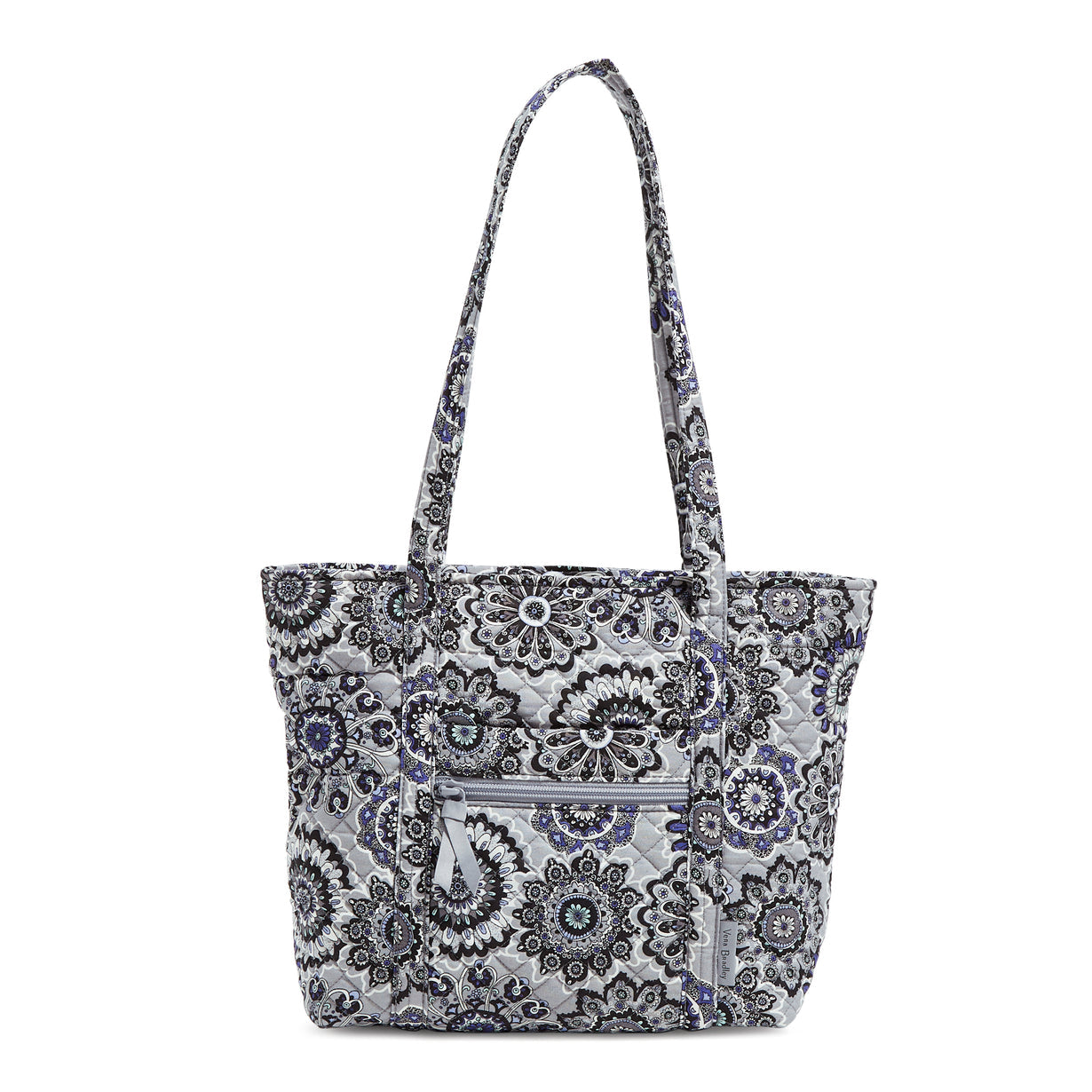 A Small Vera Tote Bag in Tranquil Medallion. Designed by Vera Bradley from recycled cotton fabric.