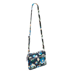 Triple Compartment Crossbody Immersed Blooms