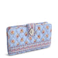 Turnlock Wallet: Blue Leaf