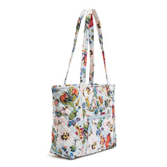 Vera Bradley Small Vera Tote Sea Air Floral, side view.