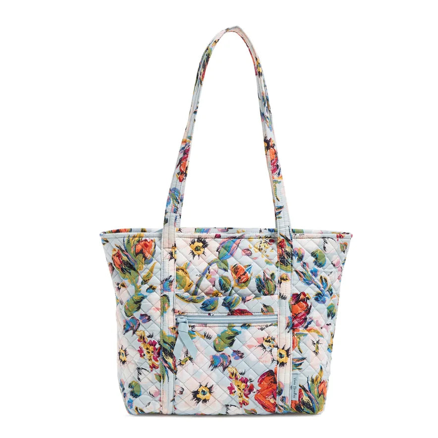 Vera Bradley Small Vera Tote Sea Air Floral, front view.