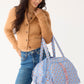 Weekender Travel Bag: Blue Leaf