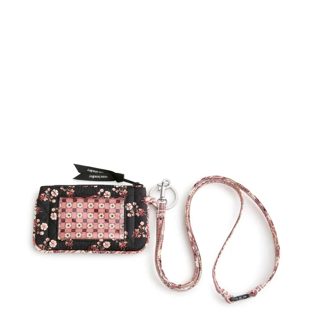Zip ID Pouch w/Breakaway Lanyard: Melissa Ditsy