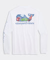 Football Field Whale Long Sleeve Tee