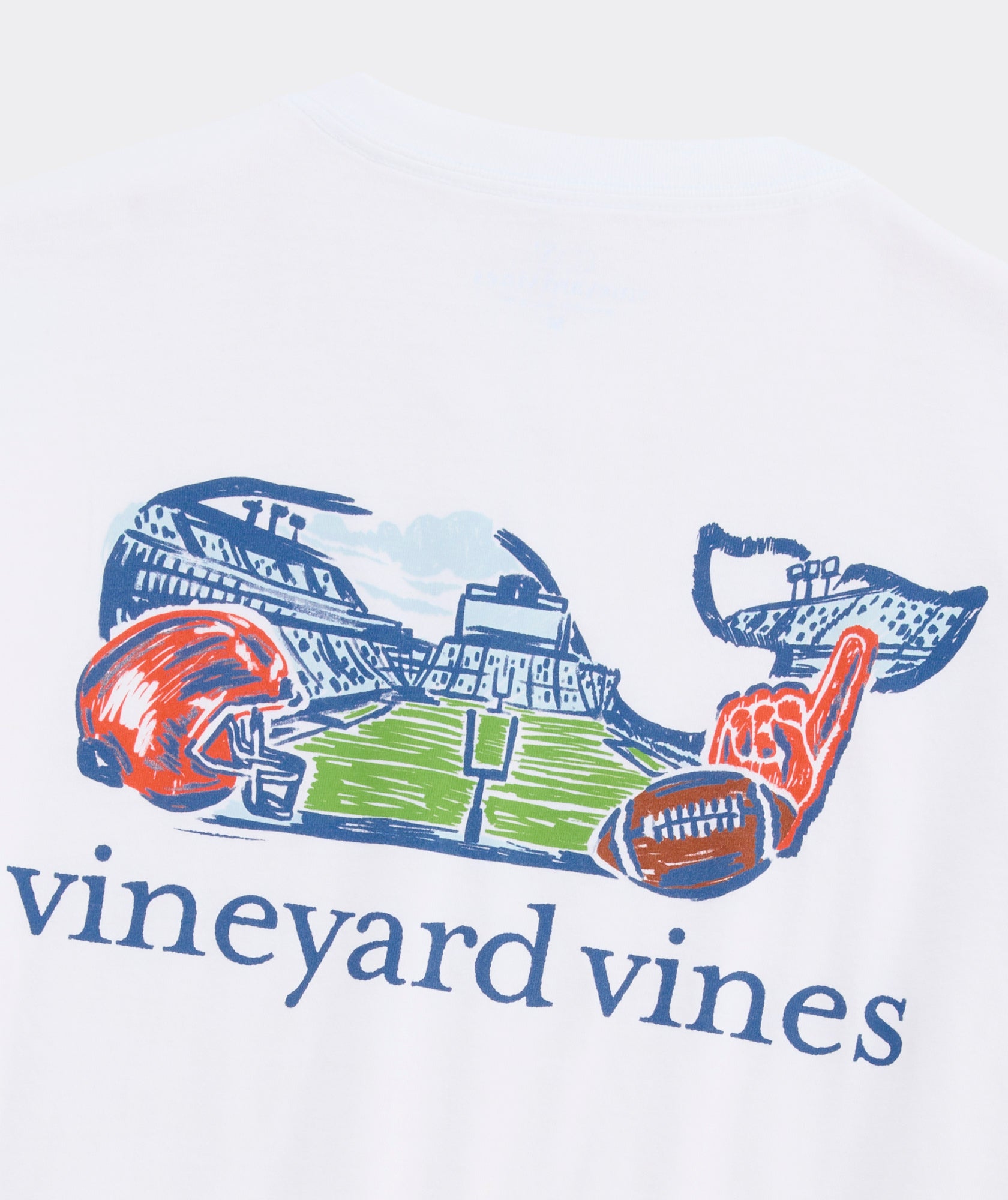 Football Field Whale Long Sleeve Tee