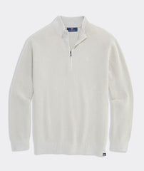 Garment Dye Beach Waffle Quarter Zip Sweater