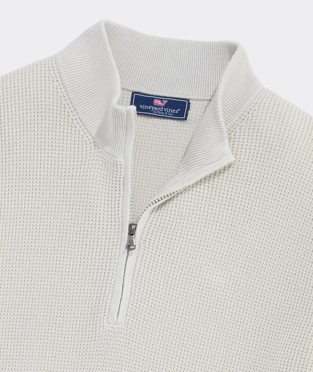 Garment Dye Beach Waffle Quarter Zip Sweater