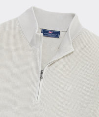 Garment Dye Beach Waffle Quarter Zip Sweater