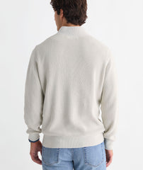 Garment Dye Beach Waffle Quarter Zip Sweater