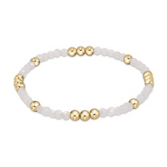 Worthy Pattern 3mm Bead Bracelet - Moonstone - Enewton