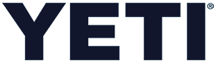 The YETI logo in dark navy blue on a solid white background.