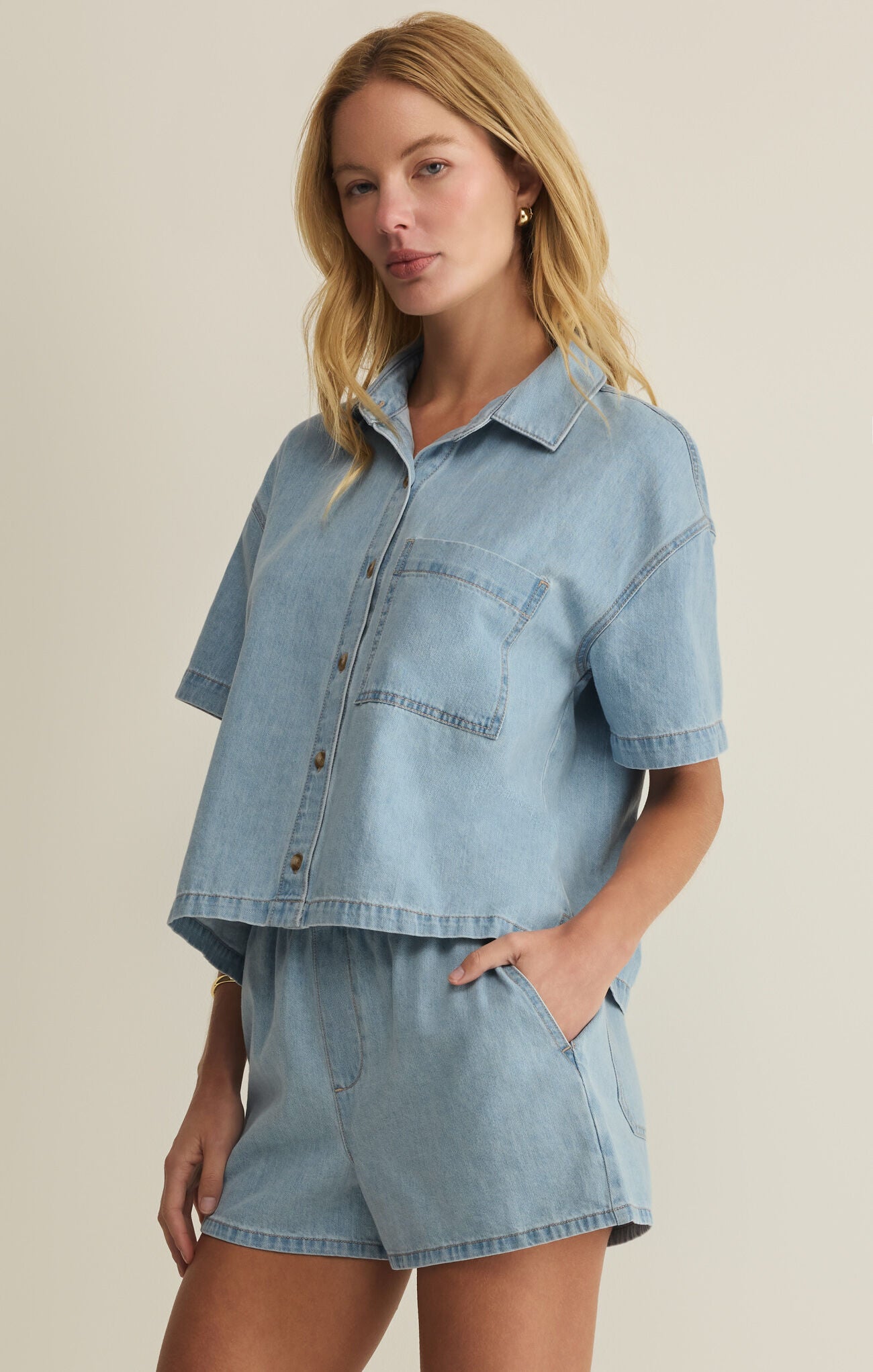 Everyday Denim Button Up