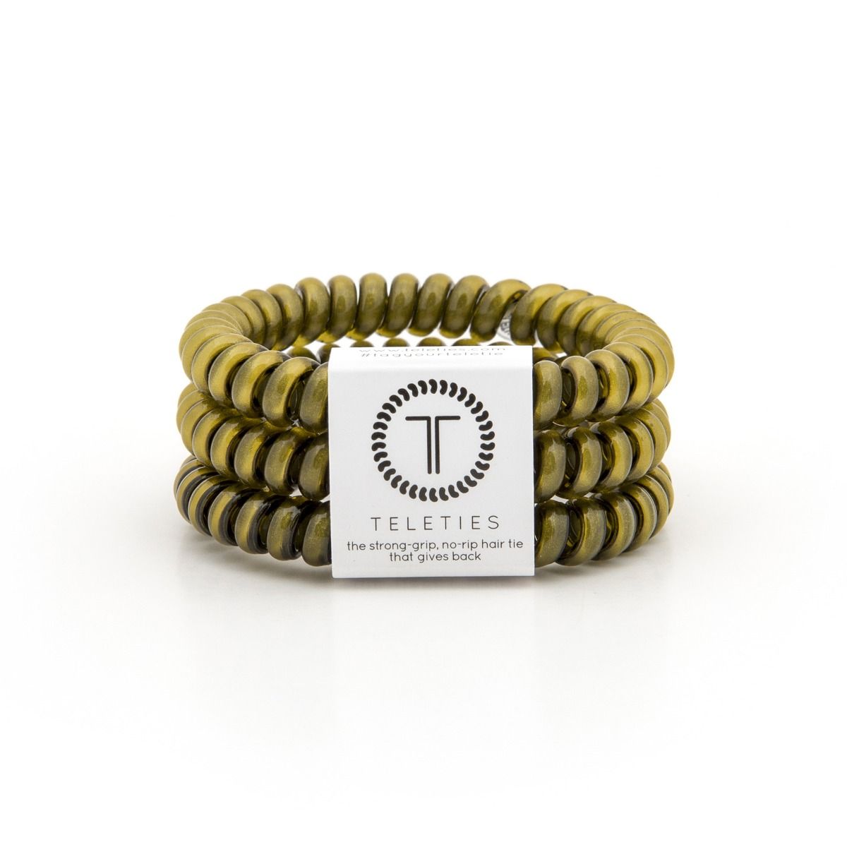 TELETIES Olive Green - Small Hair Ties