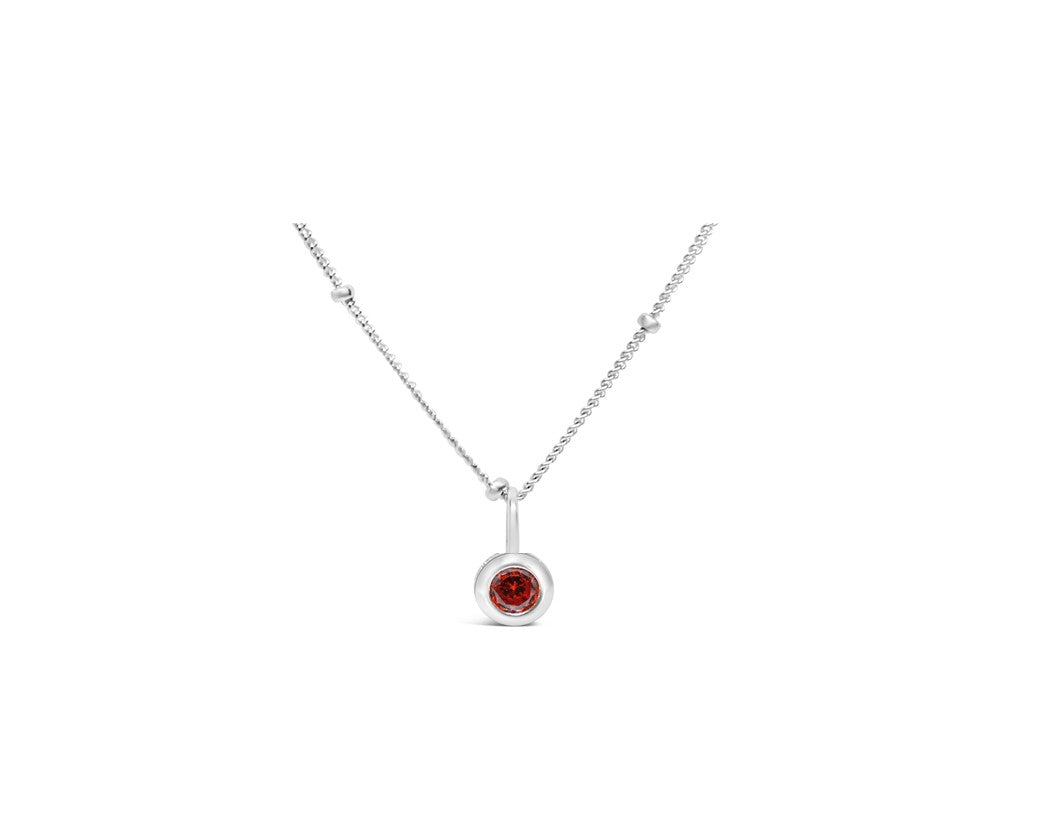 Stia January Birthstone Necklace Silver