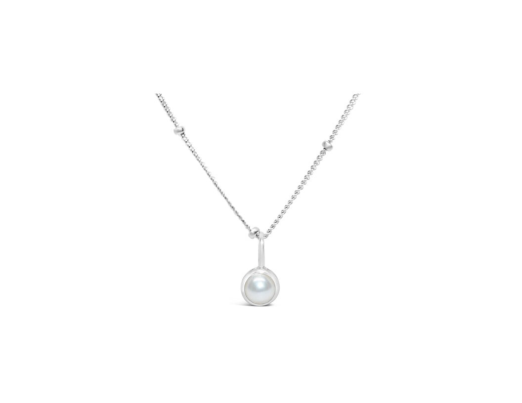 Stia June Birthstone Necklace Silver