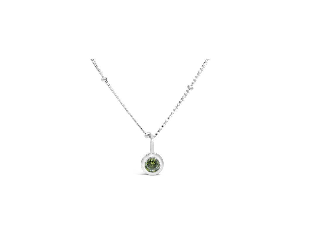 Stia August Birthstone Necklace Silver