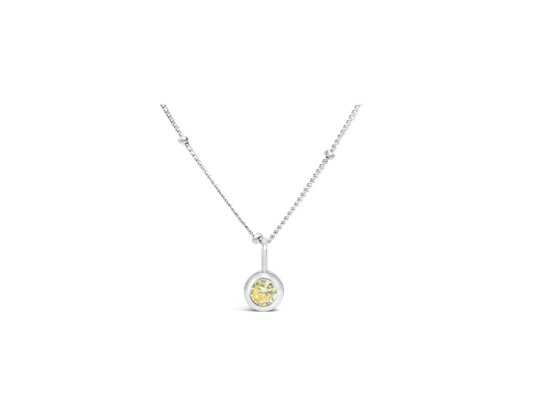 Stia November Birthstone Necklace Silver