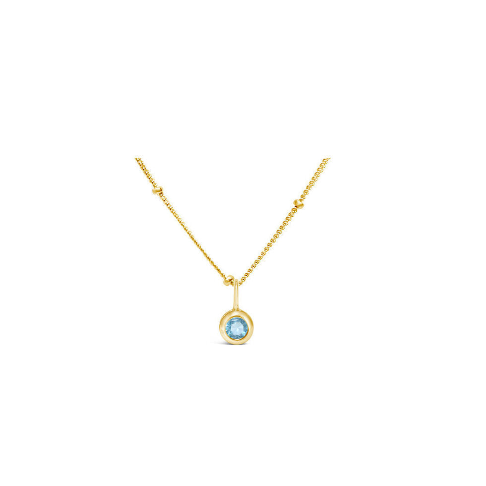Stia March Birthstone Necklace Gold