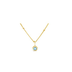 Stia March Birthstone Necklace Gold